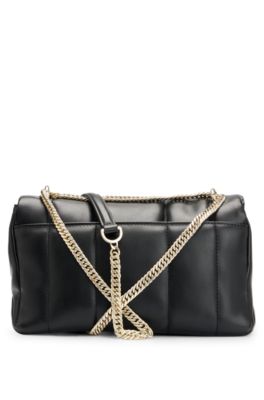 Shoulder bag with double monogram, Black