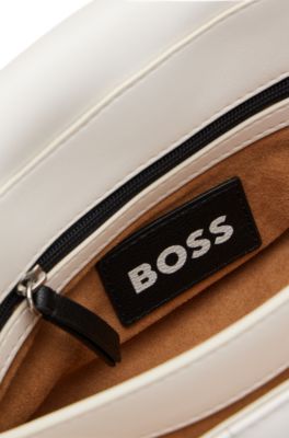 Shoulder bag with double monogram, White