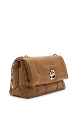 Shoulder bag with double monogram, Beige