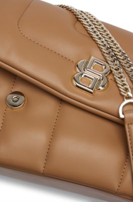 Shoulder bag with double monogram, Beige
