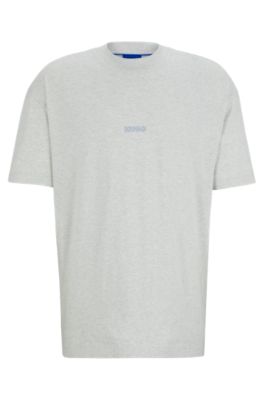 HUGO - Cotton-jersey T-shirt with outline logos