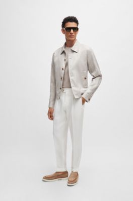 Suede loafers with lightweight outsole, Beige