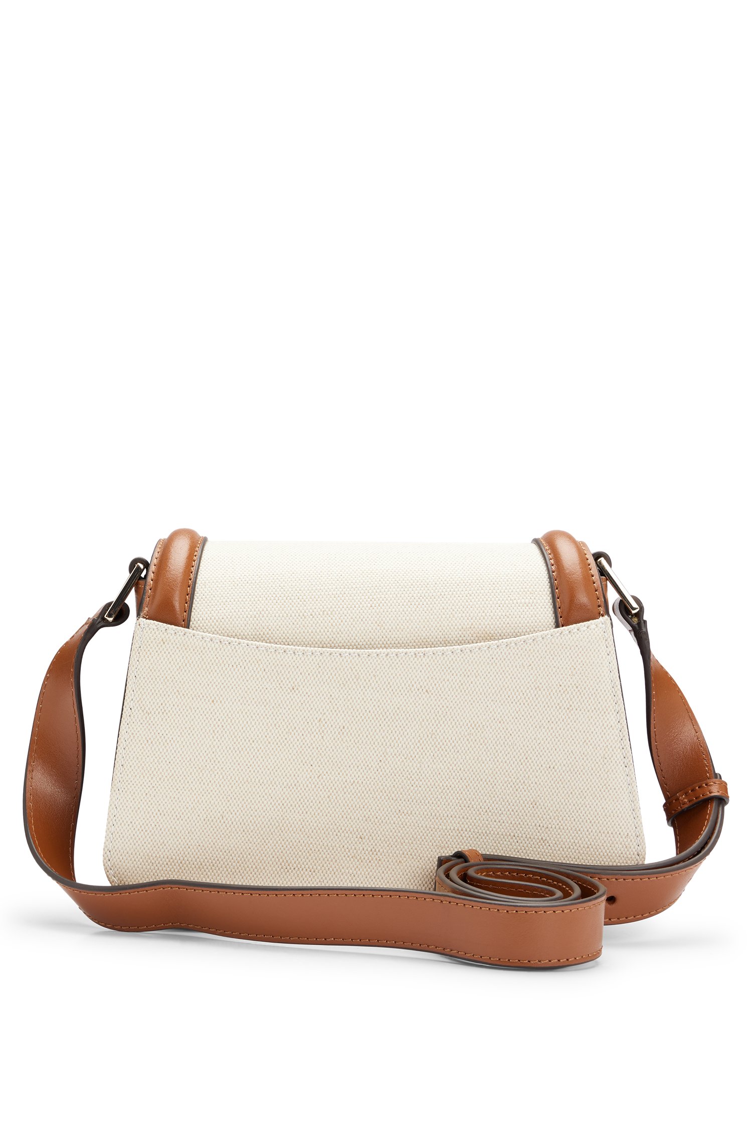 Saddle bag with leather trims