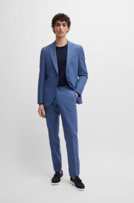 Suede slip-on loafers with tassel trim, Dark Blue