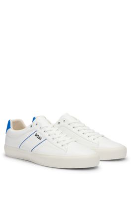Hugo Boss Cupsole Lace-up Trainers With Contrast Logo In White