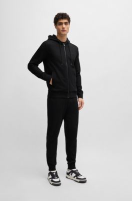 BOSS - Mixed-material trainers with nubuck and leather