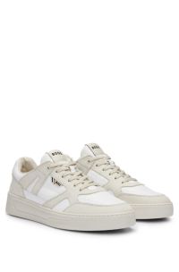 BOSS - Mixed-material trainers with nubuck and leather