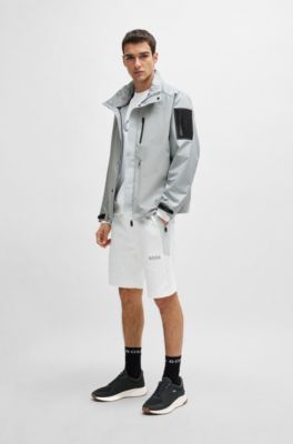 Deportivas de piel con cordones y ribetes de malla, Negro