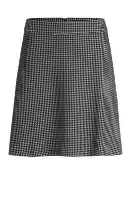 Hugo Boss Mini Skirt With Houndstooth Jacquard In Patterned
