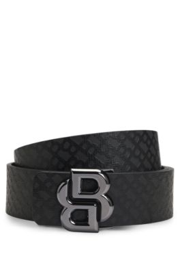 Bally logo-lettering leather belt - Black