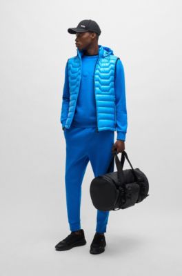 Chaleco regular fit con un inconfundible guateado y acabado repelente al agua, Celeste