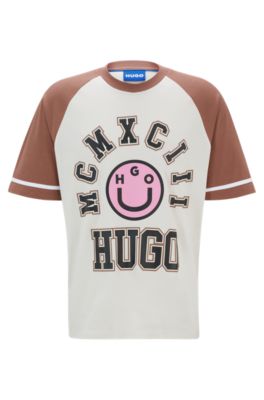 Hugo Boss Happy Hugo Print Loose-fit T-shirt In White