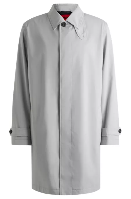Water-repellent gabardine coat in a regular fit