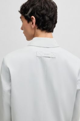 Water-repellent gabardine coat in a regular fit, Light Grey