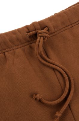 Relaxed-fit shorts with floral artwork, Brown