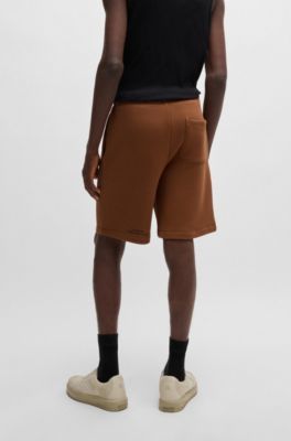 Relaxed-fit shorts with floral artwork, Brown