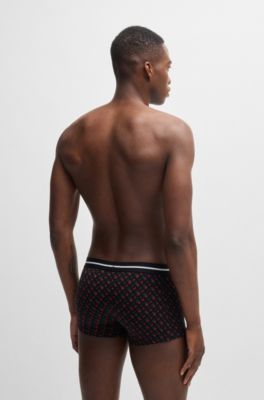 Paquete de tres calzoncillos en algod&oacute;n el&aacute;stico con logo en la cintura, Fantas&iacute;a