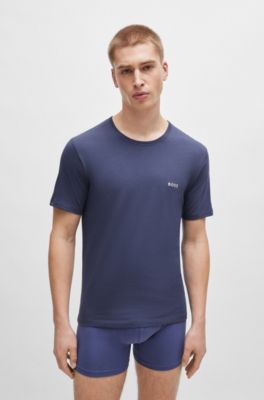 Paquete de tres camisetas interiores de algod&oacute;n con logos, Fantas&iacute;a