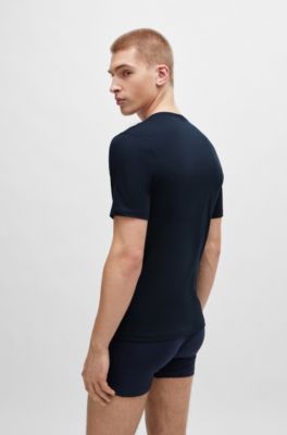 Paquete de tres camisetas interiores de algod&oacute;n con logos, Fantas&iacute;a