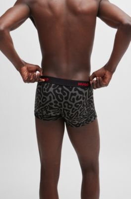 Paquete de tres calzoncillos en algod&oacute;n el&aacute;stico con logo en la cintura, Fantas&iacute;a