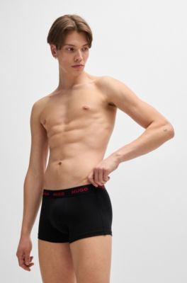 Paquete de tres calzoncillos en algod&oacute;n el&aacute;stico con logo en la cintura, Fantas&iacute;a