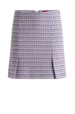 Hugo Boss Patterned Mini Skirt In A Cotton Blend In Patterned
