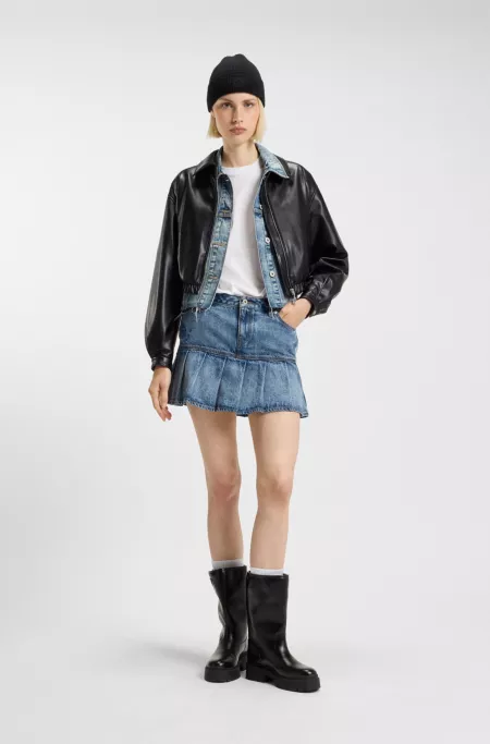 Cotton-jersey T-shirt with Happy HUGO logo