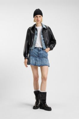 Cotton-jersey T-shirt with Happy HUGO logo, White