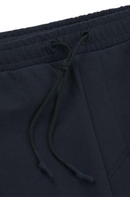 Shorts de algod&oacute;n el&aacute;stico con ilustraci&oacute;n grabada, Azul oscuro