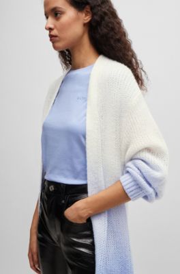 C&aacute;rdigan largo de lana y alpaca estilo dip dye, Fantas&iacute;a