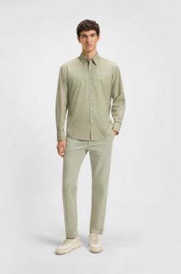 Camisa regular fit en popel&iacute;n de algod&oacute;n, Cal