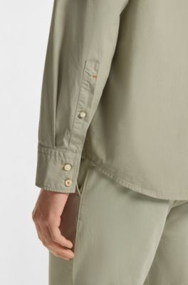 Camisa regular fit en popel&iacute;n de algod&oacute;n, Cal