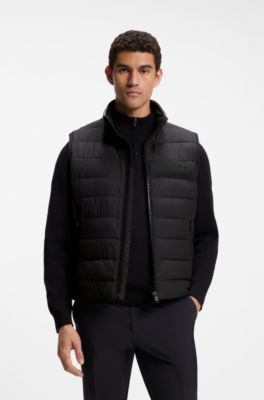 Chaleco hidr&oacute;fugo con detalle de logo, Negro