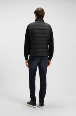 Tonal-logo gilet with water-repellent finish