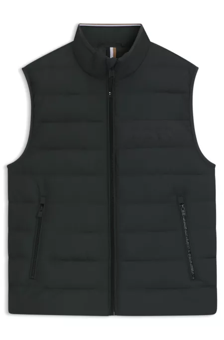 Padded vest with a protective stand collar