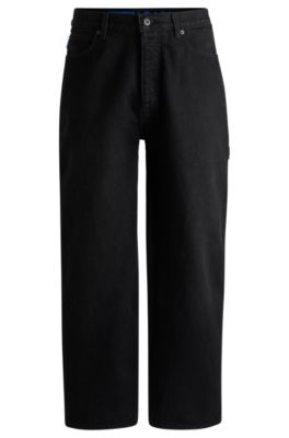 パンツ BOSS Baggy Denim Pants W32L32 HUGO - Blue baggy-fit jeans in cotton denim - Turquoise