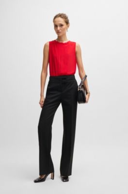 BOSS - Regular-fit trousers in virgin-wool twill