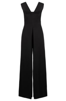 BOSS - Jumpsuit in lustrous fabric with layered effect