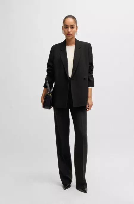 Relaxed-fit jacket with feature button