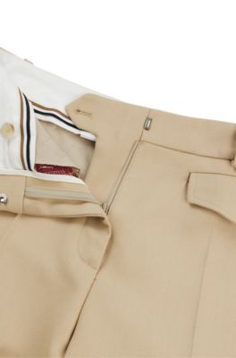 Relaxed-fit trousers in a cotton blend, Patterned