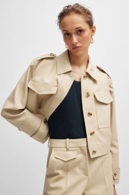 Relaxed-fit trousers in a cotton blend, Patterned