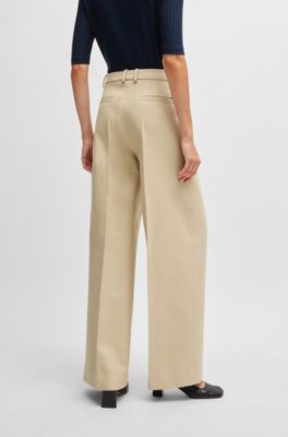 Relaxed-fit trousers in a cotton blend, Patterned