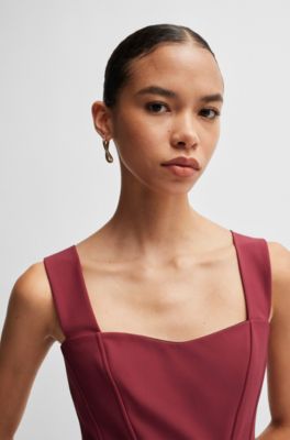 Robe Extra&nbsp;Slim en tissu stretch performant, Rouge sombre