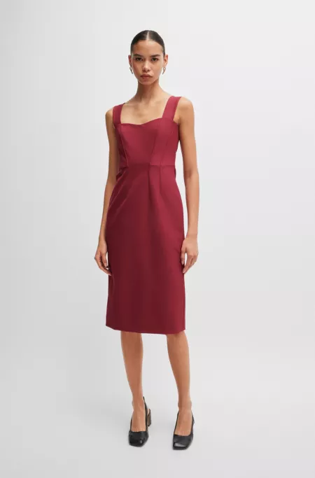 Extra-slim-fit dress in performance-stretch fabric