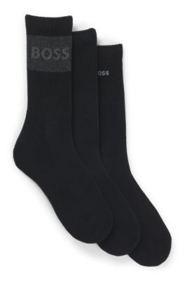 Shop Hugo Boss Three-pack Of Socks In Black