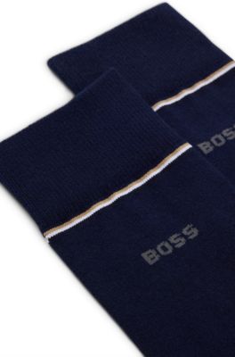 Two-pack of regular-length performance-stretch socks, Dark Blue