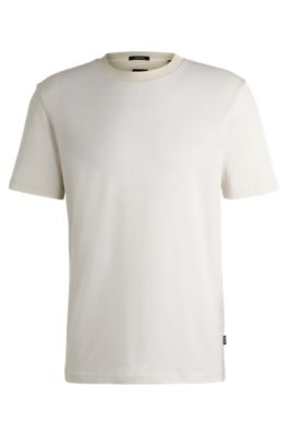 BOSS - Regular-fit T-shirt in structured cotton - White