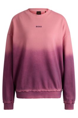 Hugo Boss Degrad Sweatshirt In French Terry Cotton In Patterned