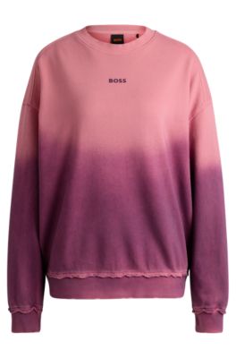 Hugo Boss Degrad Sweatshirt In French Terry Cotton In Multi