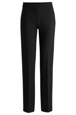 Shop Hugo Slim-fit Trousers In Stretch Fabric In Black